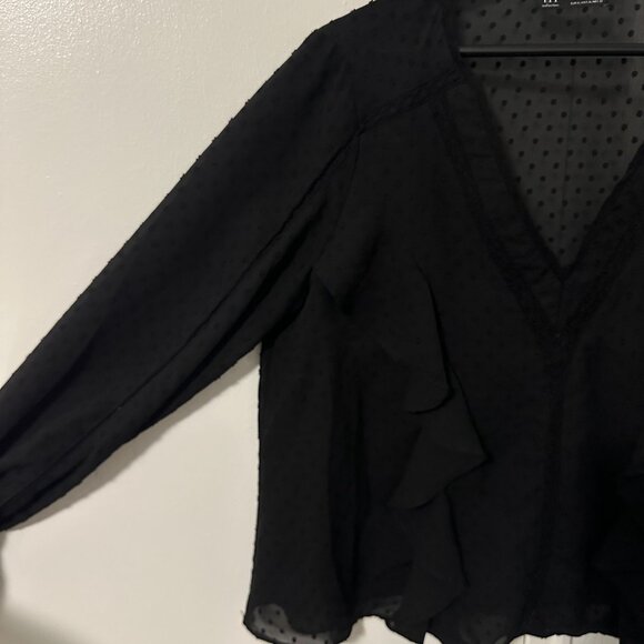 Zara TRF Collection Women's Blouse Size XL Black - Picture 2 of 4